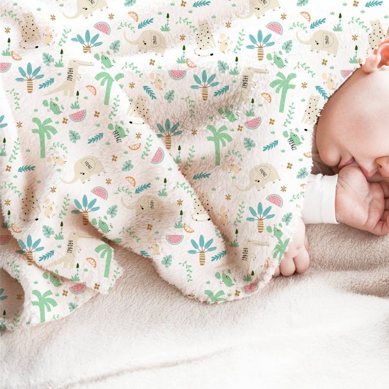 Couverture Polaire Animaux De La Savane Pour Bebe