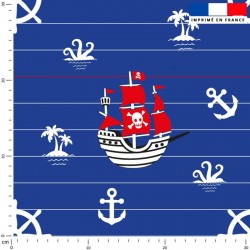 Couverture polaire bleue pirates