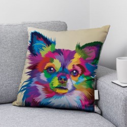 Coussin chihuahua pop art