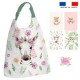 Serviette animaux fleuris