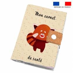 Protège carnet santé panda roux