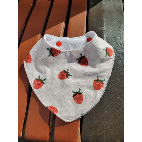 Bavoir bandanas fraise