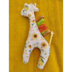 Hochet doudou girafe tournesol