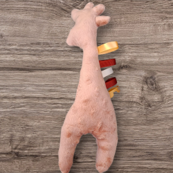 Hochet girafe minky marron