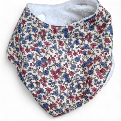 Bavoir bandanas liberty bleu