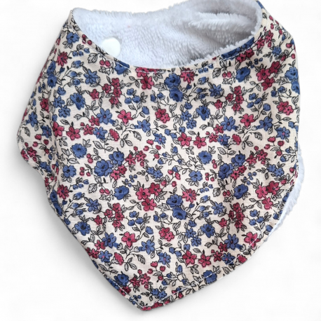 Bavoir bandanas liberty bleu