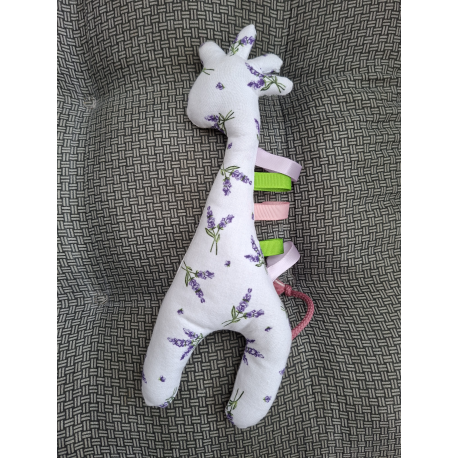 Hochet girafe lavande