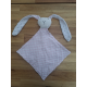 Doudou lapin vichy rose