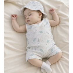 Combinaison gaze de coton bébé 