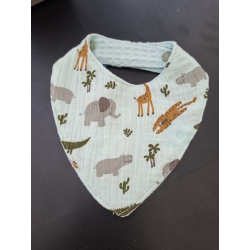 Bavoir bandana été safari 