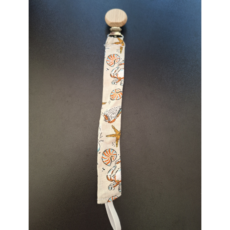 Attache tétine coquillage 
