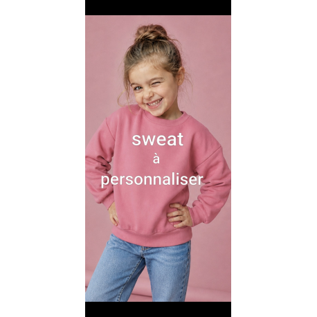 sweat rose à personnaliser